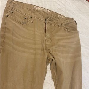 Beige denim rustic jeans